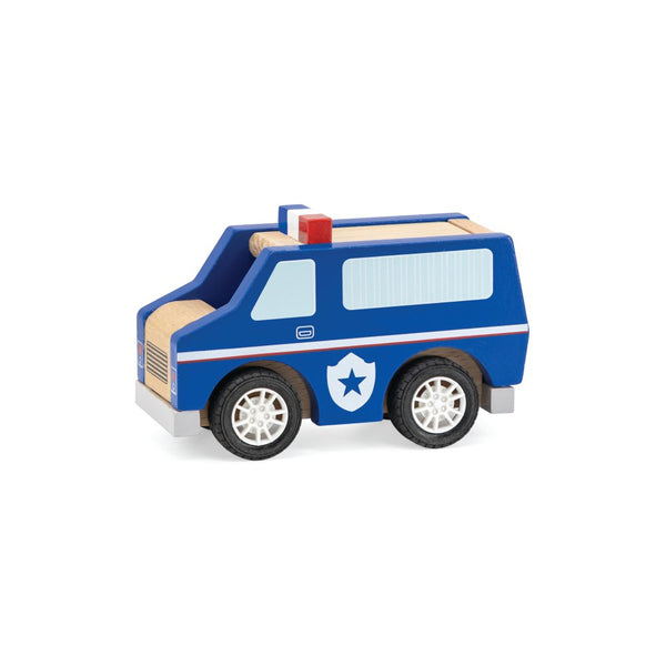 VIGA Politibil køretøj i træ - L:13 cm - Fra 18 mdr. - Billede 1