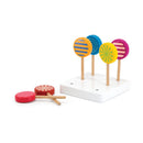 Slikkepinde i træ - 6 stk i holder - VIGA - Fra 3 år. - Billede 1