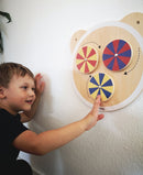 Aktivitetstavle - 1 stk Bamsehoved med farve aktivitet - Fra 18 mdr - Billede 1