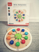 Aktivitetstavle - 1 stk Bamsehoved med nummer-match aktivitet - Fra 18 mdr - Billede 1