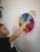 Aktivitetstavle - 1 stk Bamsehoved med farveblandings-aktivitet - Fra 18 mdr - Billede 1