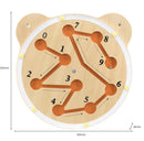 Aktivitetstavle - 1 stk Bamsehoved med kugle/tal aktivitet - Fra 18 mdr - Billede 1