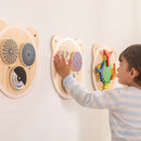 Aktivitetstavle - 6 stk Bamsehoveder med aktiviteter - Fra 18 mdr - Billede 1