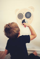 Aktivitetstavle - 6 stk Bamsehoveder med aktiviteter - Fra 18 mdr - Billede 1