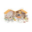 Dyrlægeklinik med kæledyr og tilbehør i træ - VIGA - Fra 3 år. - Billede 1