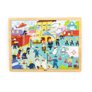 Puslespil i træ fra VIGA- brandslukning - 48 brikker. - Billede 1