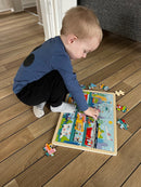 Puslespil i træ fra VIGA- Bytransport - 48 brikker.