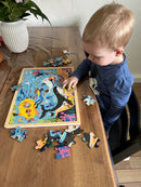 Puslespil i træ fra VIGA- Under vandet - 48 brikker.