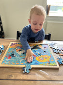 Puslespil i træ fra VIGA- Under vandet - 48 brikker.