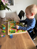 Puslespil i træ fra VIGA- Dinosaurs - 48 brikker.