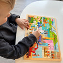 Puslespil i træ fra VIGA- På byggepladsen - 48 brikker.