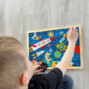 Puslespil i træ fra VIGA- I rummet - 48 brikker.