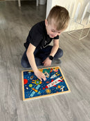 Puslespil i træ fra VIGA- I rummet - 48 brikker.