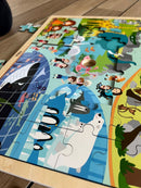 Puslespil i træ fra VIGA- Zoologisk have - 48 brikker.