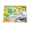 Puslespil i træ fra VIGA- Zoologisk have - 48 brikker. - Billede 1