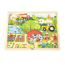 Puslespil i træ fra VIGA- på bondegården - 48 brikker. - Billede 1