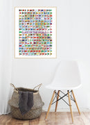 Plakat: Flags of the world - Str. 60x90 cm. - Billede 1