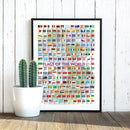Plakat: Flags of the world - Str. 60x90 cm. - Billede 1