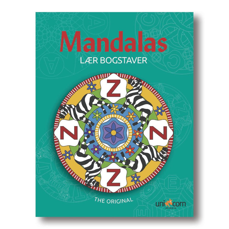 Mandalas Malebog - Lær Bogstaver - 32 sider - Fra 4 år. - Billede 1