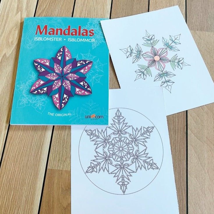 Mandalas Malebog - Isblomster (Bind 1) - 32 sider - Fra 8 år. - Billede 1