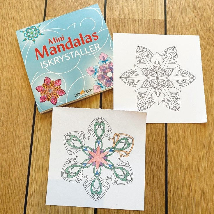 Mandalas Mini-Malebog - Iskrystaller - 32 sider - Fra 6 år - Billede 1