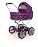 Dukkevogn fra Brio med EVA hjul - Lilla. - Billede 1