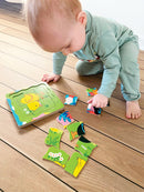 Puslespil i træ fra VIGA - Vokse Høne - 4 lag - 21 brikker. - Billede 1