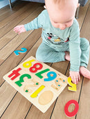 Puslespil fra VIGA - Tal fra 0-9 - 10 Brikker. - Billede 1