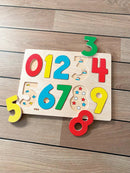 Puslespil fra VIGA - Tal fra 0-9 - 10 Brikker. - Billede 1