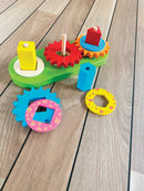 Geometriske Gear i træ fra VIGA - Fra 18 mdr. - Billede 1