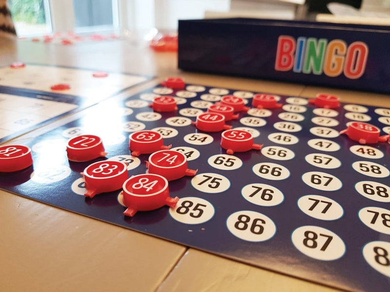 Bingo / Tallotteri i pap/plast m 90 numre - Fra 3 år. - Billede 1