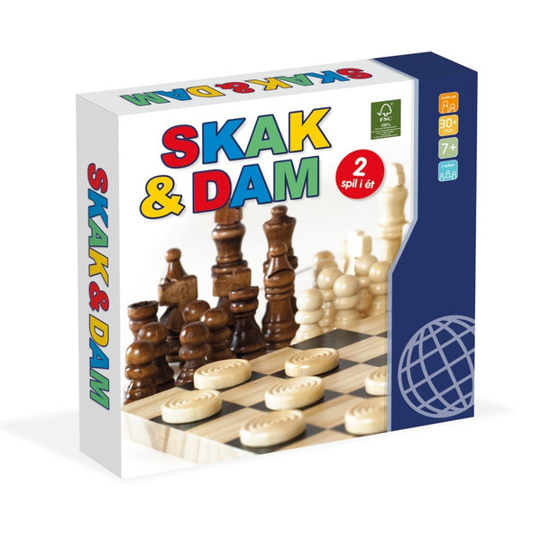 Skak & Dam spil - fra 7 år - Billede 1