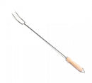 Grillgaffel, rustfrit stål m. træskaft - Billede 1