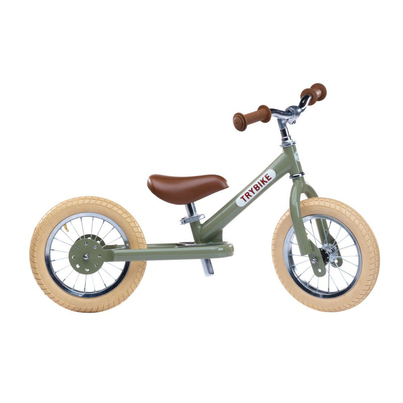 Trybike løbecykel med to hjul - Vintage Grøn - Fra 2 år - Billede 1