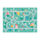 Legetæppe med huse og vejbane - 1,5 x 1 meter - Vinyl - Fra 1 år. - Billede 1