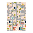 Legetæppe med by og vejbane - 1 x 1,5 meter - Vinyl - Fra 1 år. - Billede 1