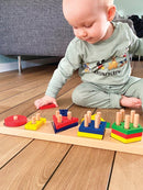 Læringsspil - Sortering - 1-5 Stacker i træ fra VIGA - Fra 2 år.. - Billede 1