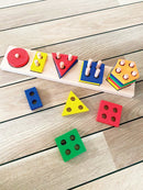 Læringsspil - Sortering - 1-5 Stacker i træ fra VIGA - Fra 2 år.. - Billede 1