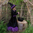 Udklædning - Heksekjole m/hat - Str. 7-8 år. - Billede 1