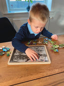 Nathan træpuslespil - Sæt med 4 stk - Verdens Dyr - fra 3 år. - Billede 1