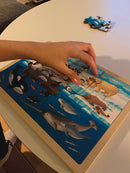 Nathan træpuslespil - Sæt med 4 stk - Verdens Dyr - fra 3 år. - Billede 1