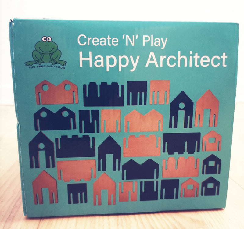 Freckled Frog - Den Glade Arkitekt by-byggesæt med tavlemaling - Fra 2 år. - Billede 1