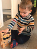 Mine Følelser Træklodser - 8 stk - FSC-træ - Fra 1 år. - Billede 1