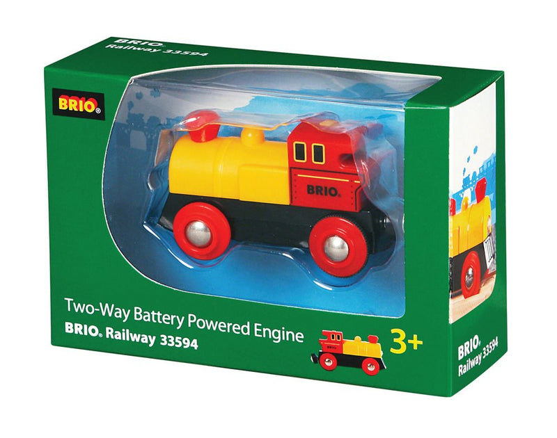 BRIO 33594 - Batteridrevet tovejs lokomotiv - rødt/gult - Fra 3 år - Billede 1