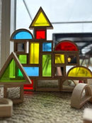 Sanseklodser - Sæt med 16 STORE farvede - VIGA - Fra 12 mdr.