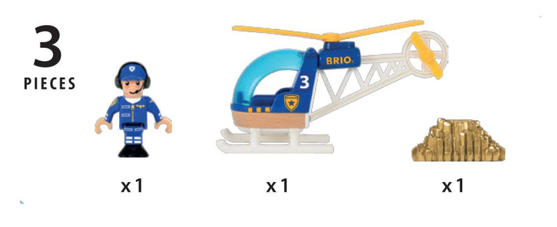 BRIO 33828 - Politihelikopter - Fra 3 år. - Billede 1