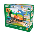 BRIO 33878 - Løft & Læs togbane startsæt - 19 dele - Billede 1