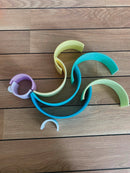 Dëna regnbue i silikone - pastelfarver - 6 dele - Billede 1