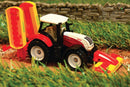 Siku 1:87 Traktor med Plæneklipper - Steyr - Rød - Fra 3 år. - Billede 1