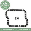 Vejbane i gummi - Motorvej - 24 dele - Waytoplay - Fra 3 år - Billede 1